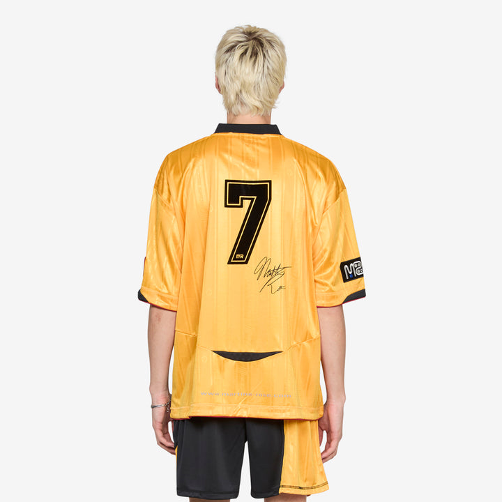 Printed Football Top Yellow Gold