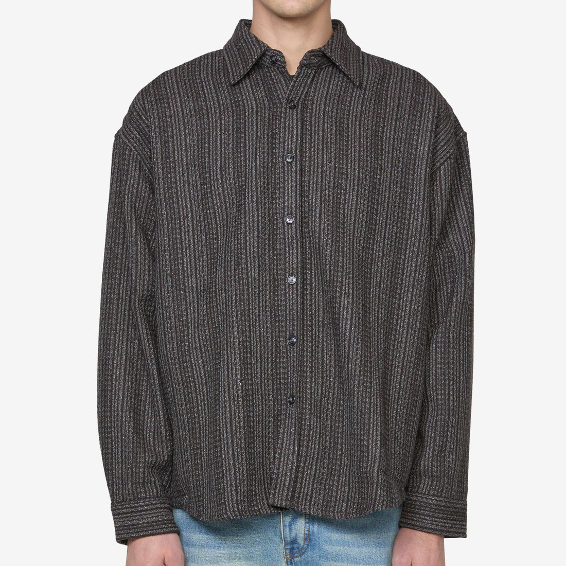 Big Longsleeve Shirt Dark Brown Shirts