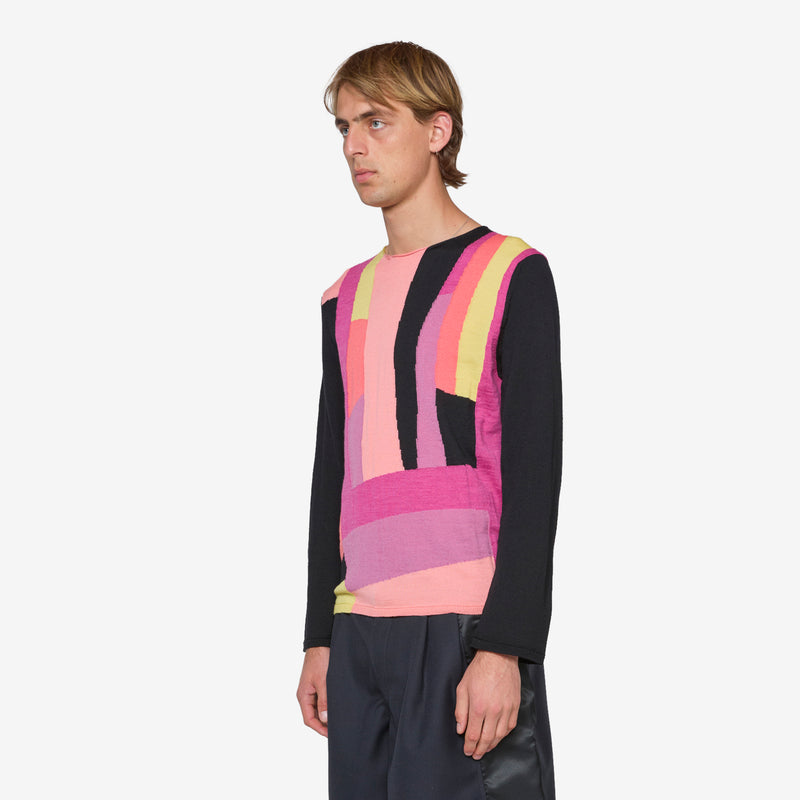 Patchwork Sweater Pink Multi Jumpers