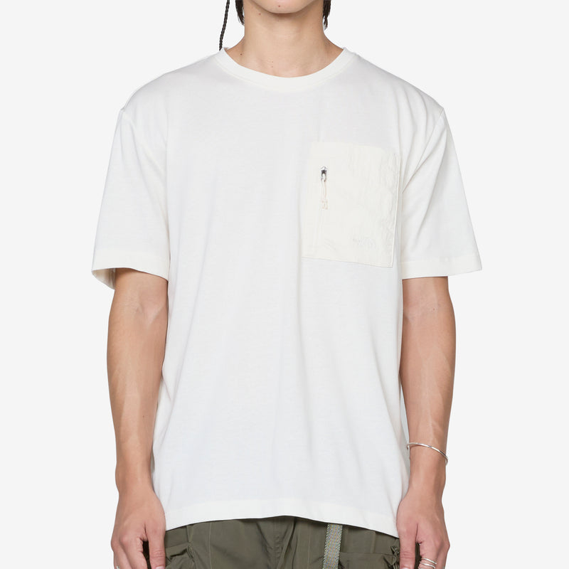 Short Sleeve Hybrid Pocket T-Shirt White Dune