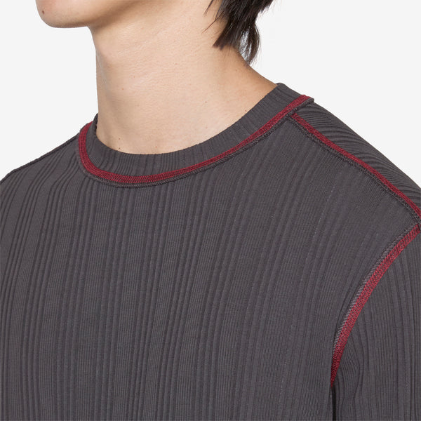 Boxed Rib Pullover Shale Brown