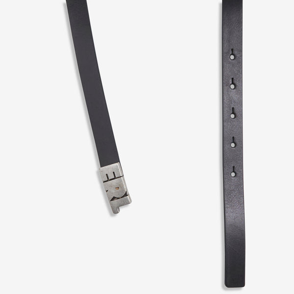 ERL Logo Skinny Leather Belt Black Accessories