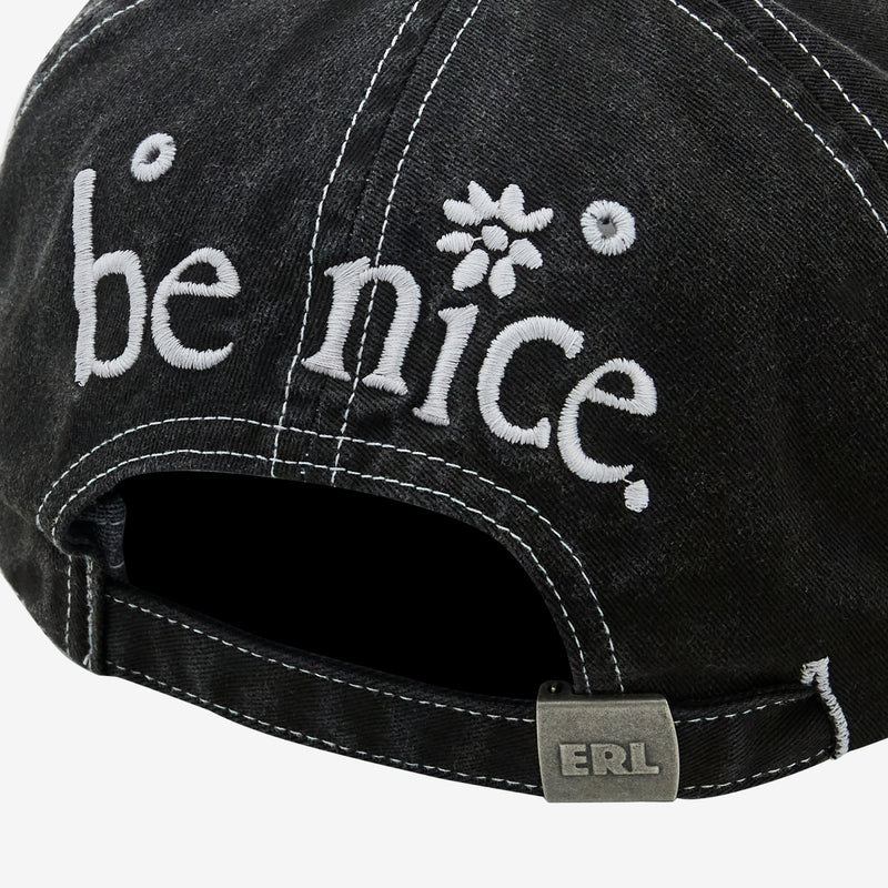 Venice Embroidered Cap Black Headwear