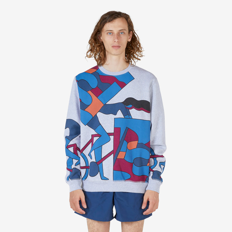Etappe 17 Crew Neck Sweatshirt Heather Grey