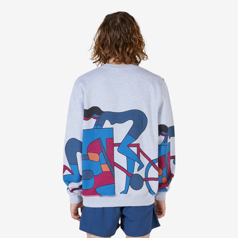 Etappe 17 Crew Neck Sweatshirt Heather Grey
