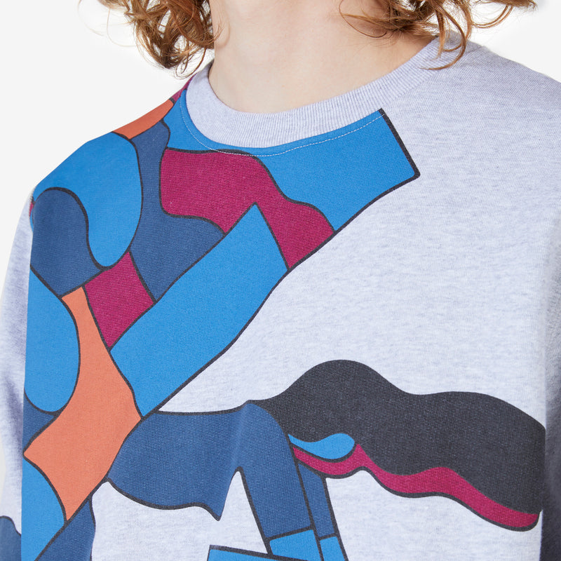 Etappe 17 Crew Neck Sweatshirt Heather Grey