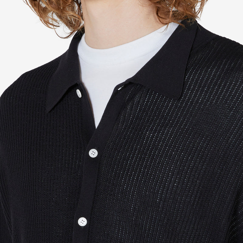 Paul Longsleeve Polo Black Shirts