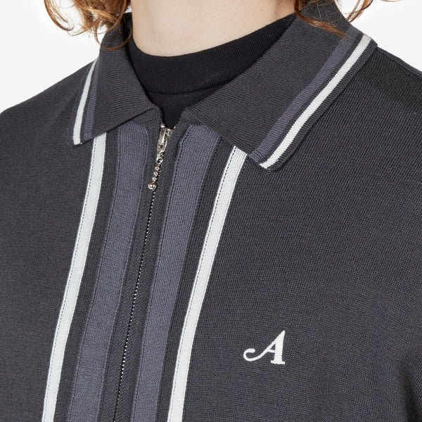 Full Zip Sweater Washed Black
