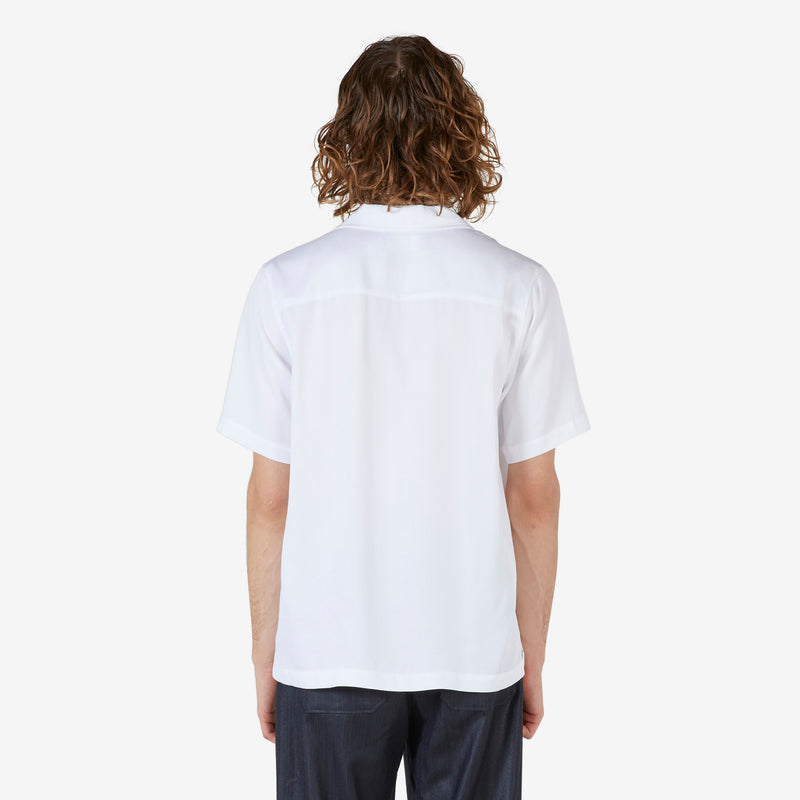 Orson Beaded Logo Shirt White