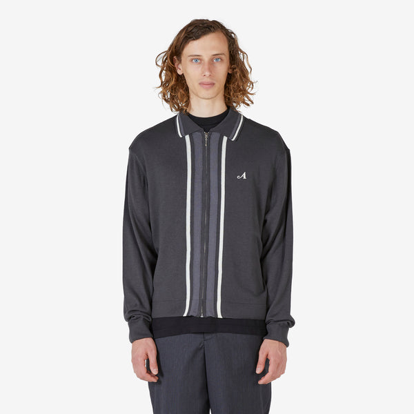 Full Zip Sweater Washed Black