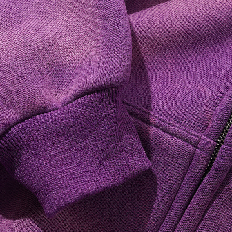 Encounter Zip-Thru Hood Washed Purple Jumpers
