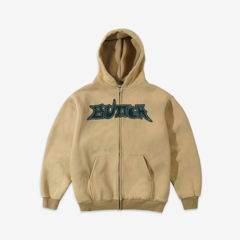 Encounter Zip-Thru Hood Washed Tan Jumpers