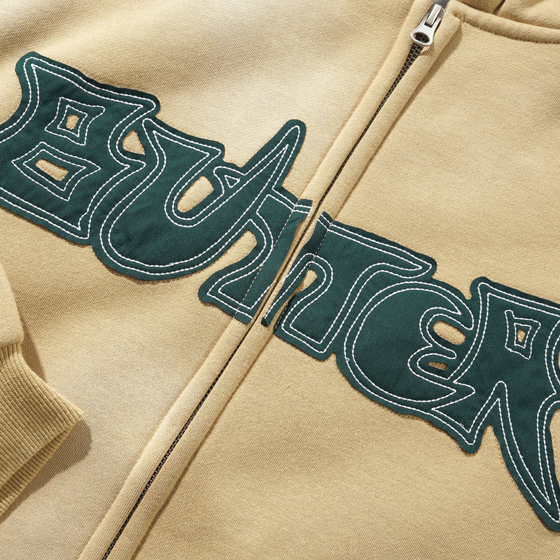 Encounter Zip-Thru Hood Washed Tan Jumpers