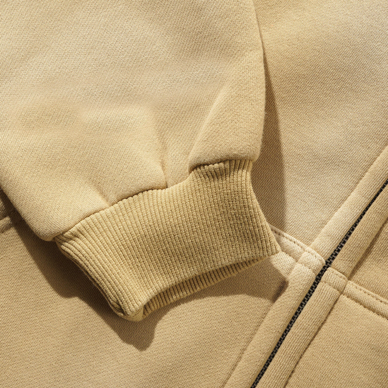 Encounter Zip-Thru Hood Washed Tan Jumpers
