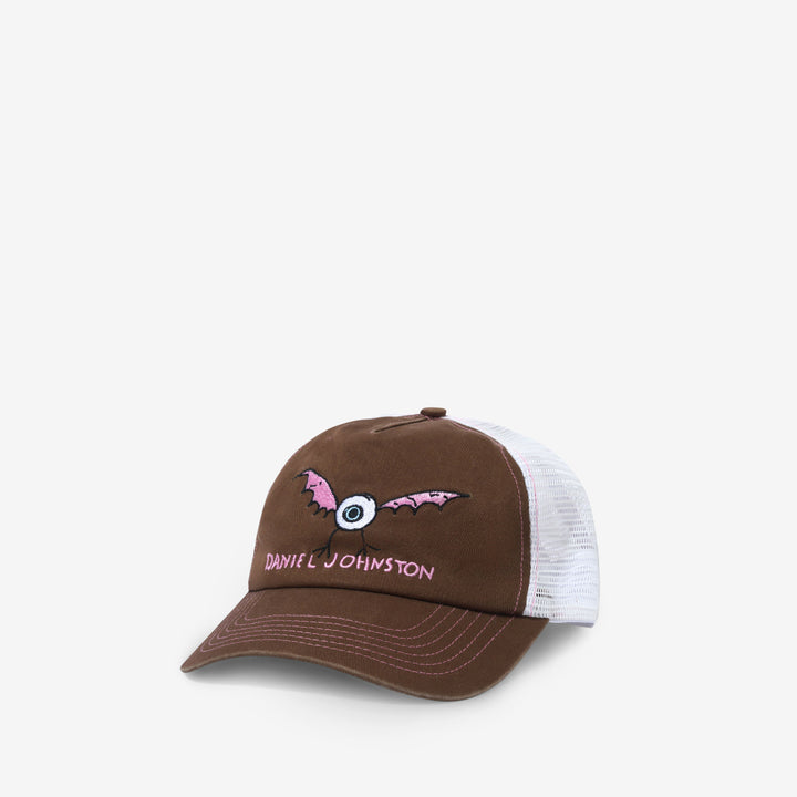 Daniel Johnston Eye Trucker Cap Brown Front