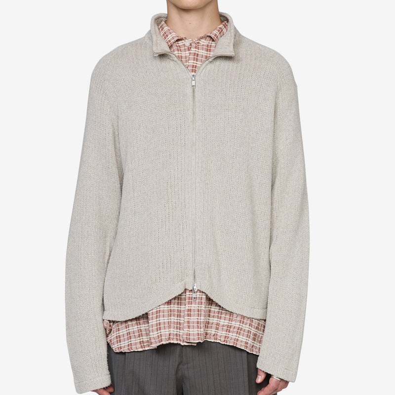 Leisure Zip Up Oatmeal Jumpers