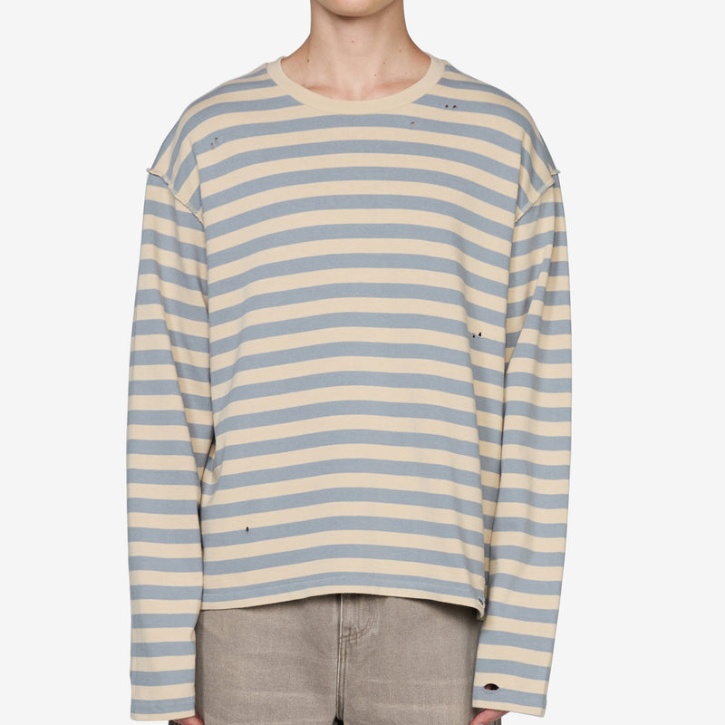 Wide Stripe Sweater Greige Jumpers