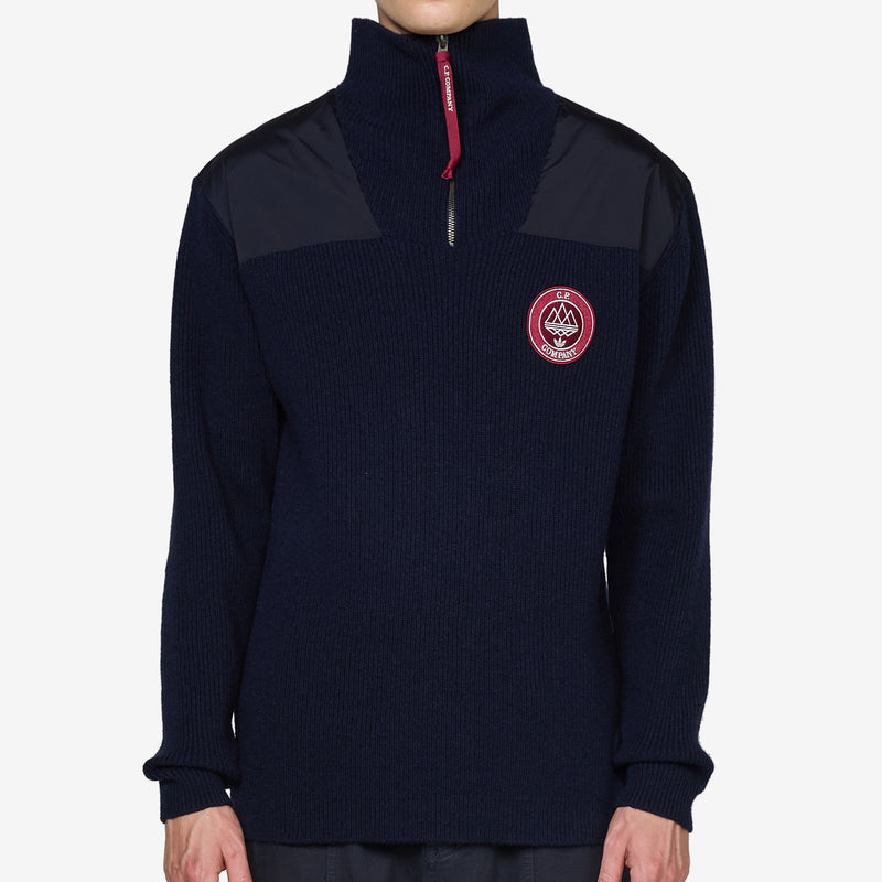 C.P. Company x SPZL Half Zip Sweatshirt Night Navy Jumpers