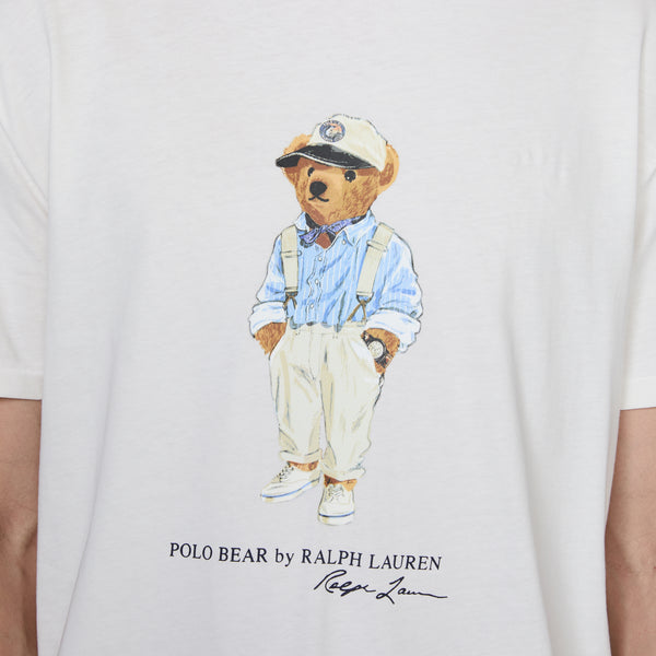 Classic Fit Polo Bear Jersey T-Shirt Deckwash White Tees