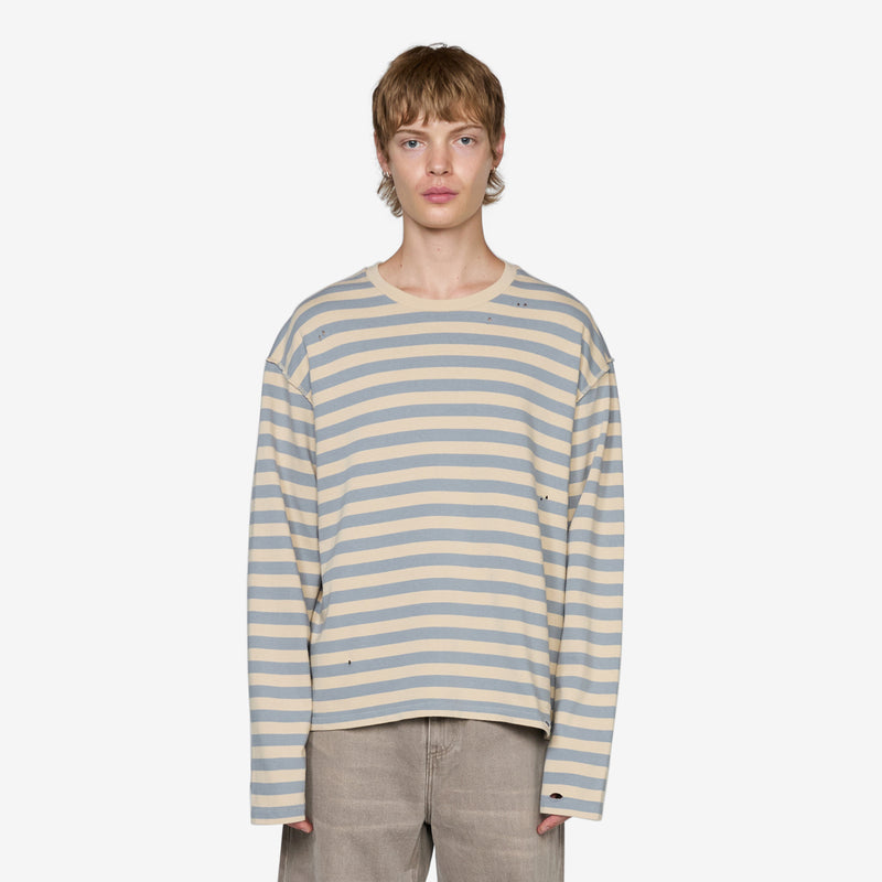 Wide Stripe Sweater Greige Jumpers