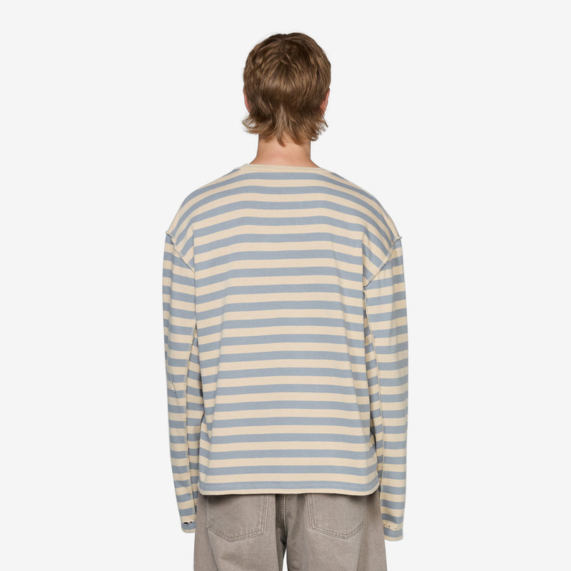 Wide Stripe Sweater Greige Jumpers