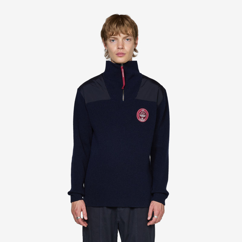 C.P. Company x SPZL Half Zip Sweatshirt Night Navy Jumpers
