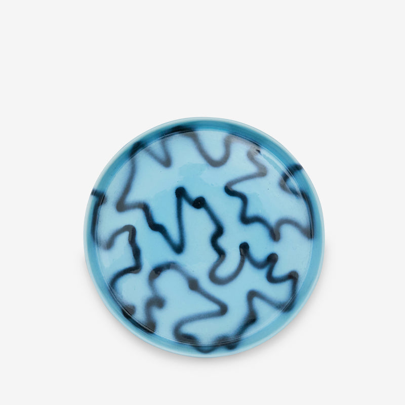 Baby Plate Blue Pizza Lifestyle