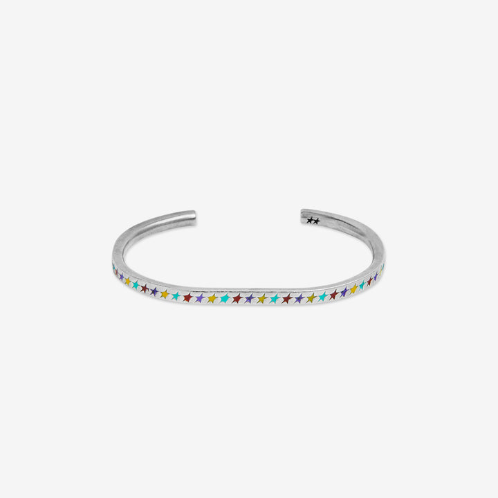 Enameled Starline Bangle Thin Multicolor Front