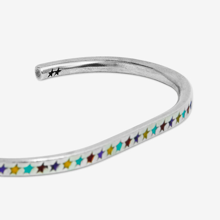 Enameled Starline Bangle Thin Multicolor