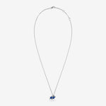Enameled Tilted Necklace Silver