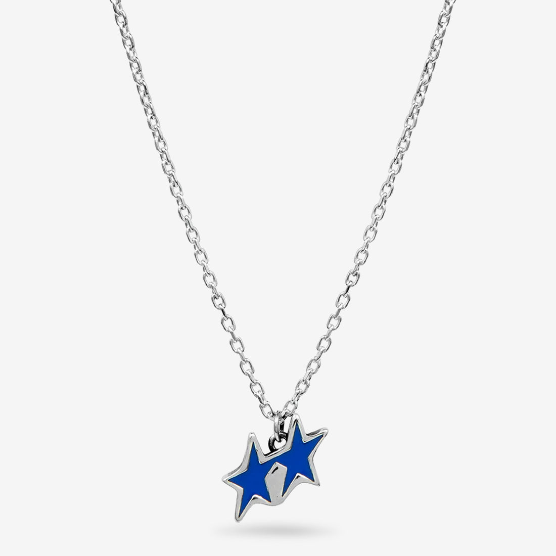 Enameled Tilted Necklace Silver Jewellery