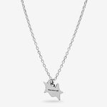 Enameled Tilted Necklace Silver