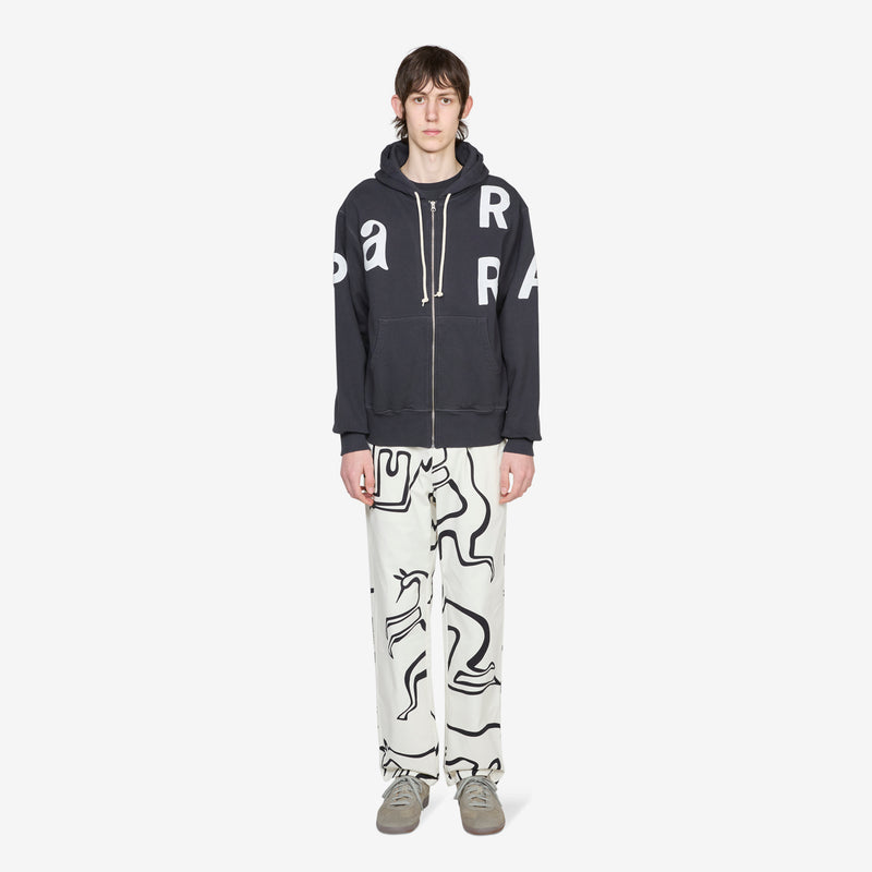 Word Salad Zip Hooded Sweatshirt Dark Navy Shirts