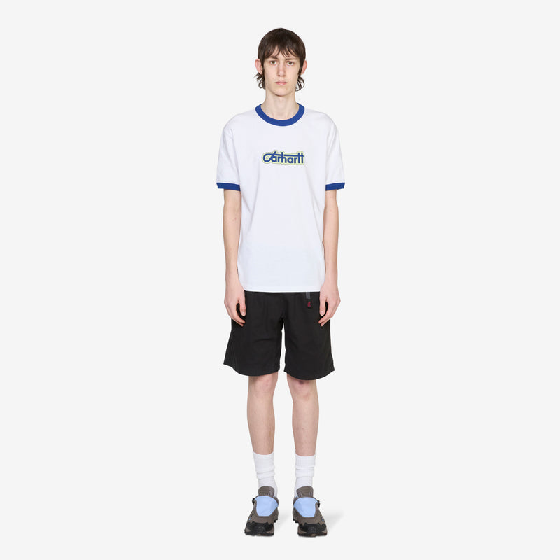 Connection Script Ringer T-Shirt White | Wolfsbane Tees