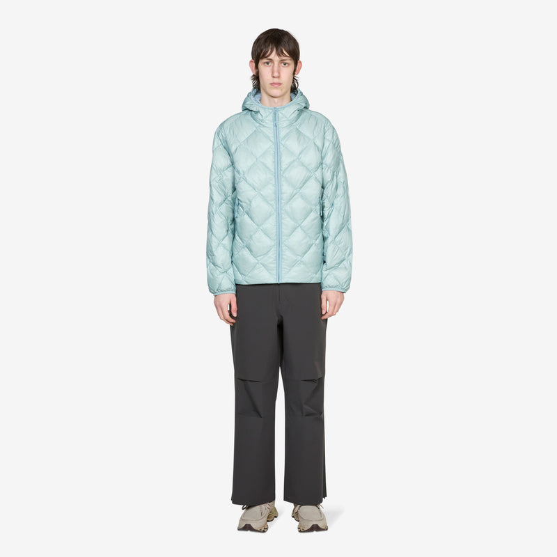 Base Light Down Hooded Jacket Turquoise Jackets