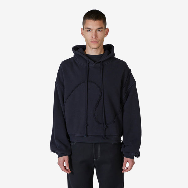 Unisex Swirl Premium Fleece Hoodie Black