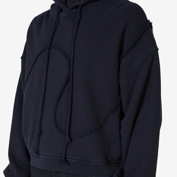 Unisex Swirl Premium Fleece Hoodie Black