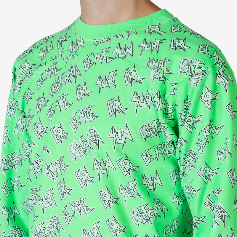 Unisex Printed Longsleeve T-Shirt Green Tees