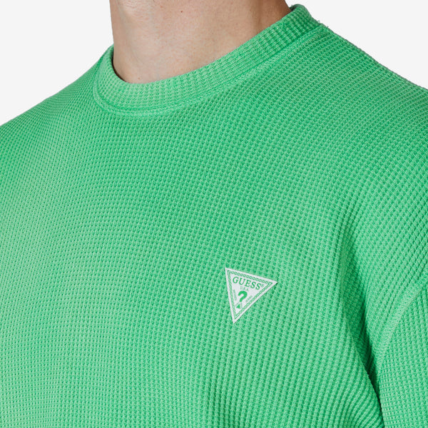 Eli Russell Linnetz Washed Waffle Longsleeve Jade Sea