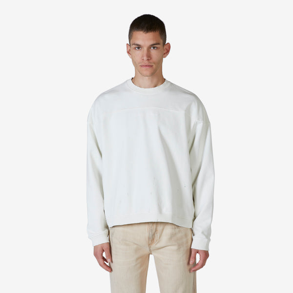 Eli Russell Linnetz Classic Logo Crewneck Alabaster White