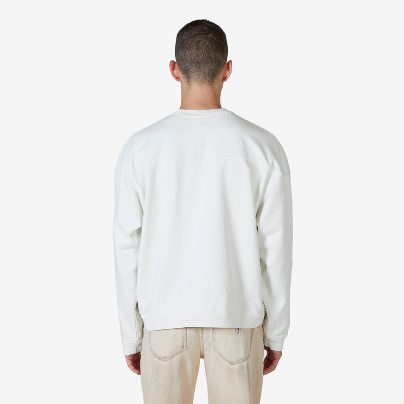 Eli Russell Linnetz Classic Logo Crewneck Alabaster White