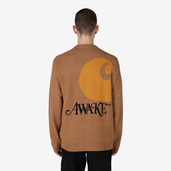 AWAKE NY x Carhartt WIP Cardigan Hamilton Brown