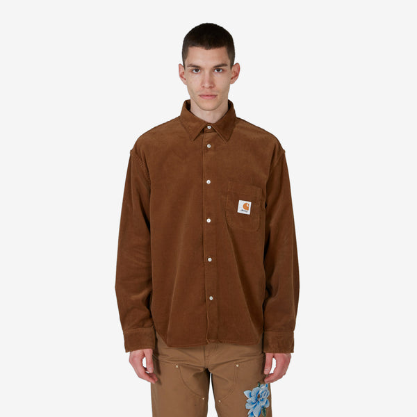 AWAKE NY x Carhartt WIP Collared Shirt Hamilton Brown