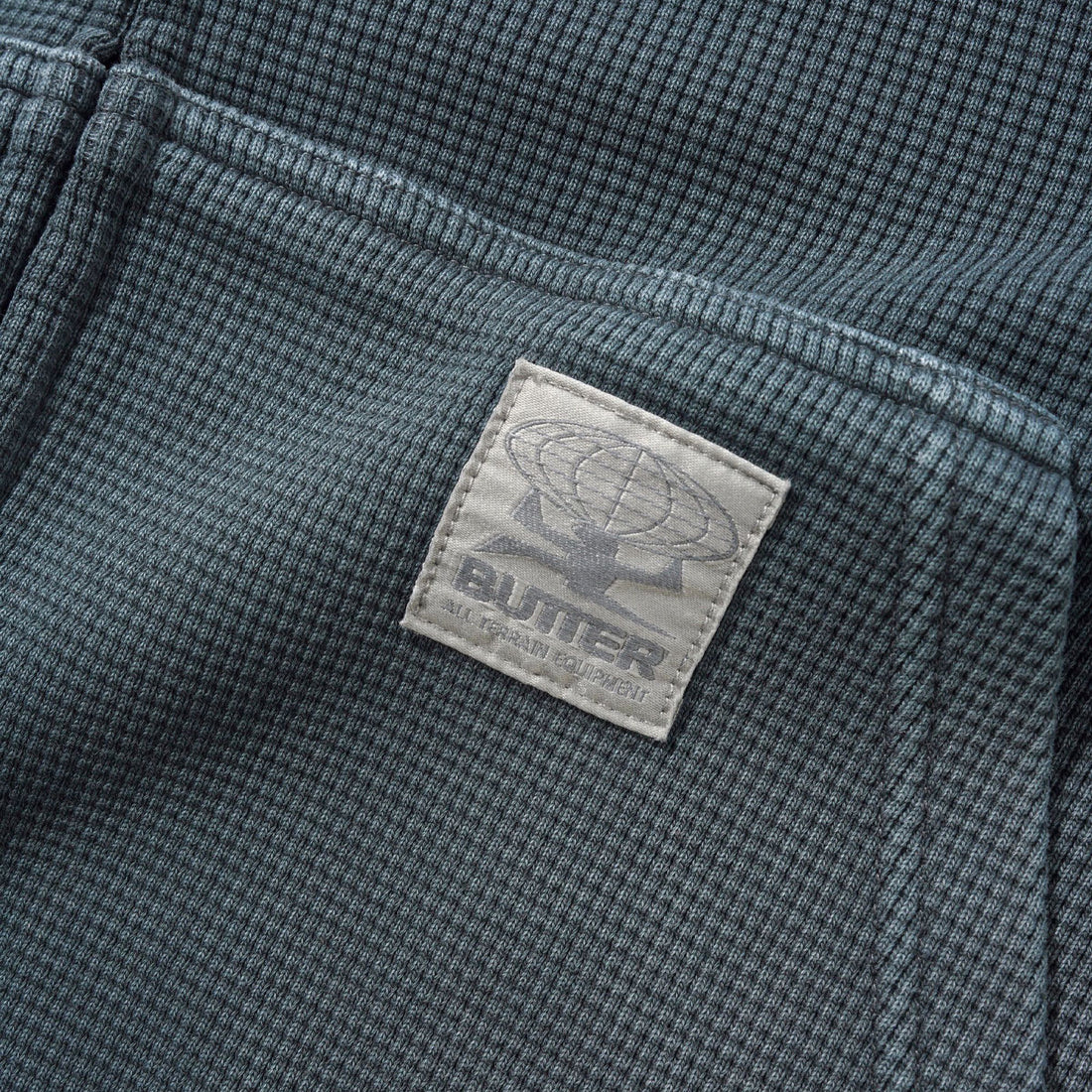 Faded Waffle Zip-Thru Hood Washed Black Jumpers