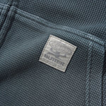 Faded Waffle Zip-Thru Hood Washed Black