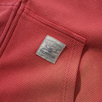 Faded Waffle Zip-Thru Hood Washed Red
