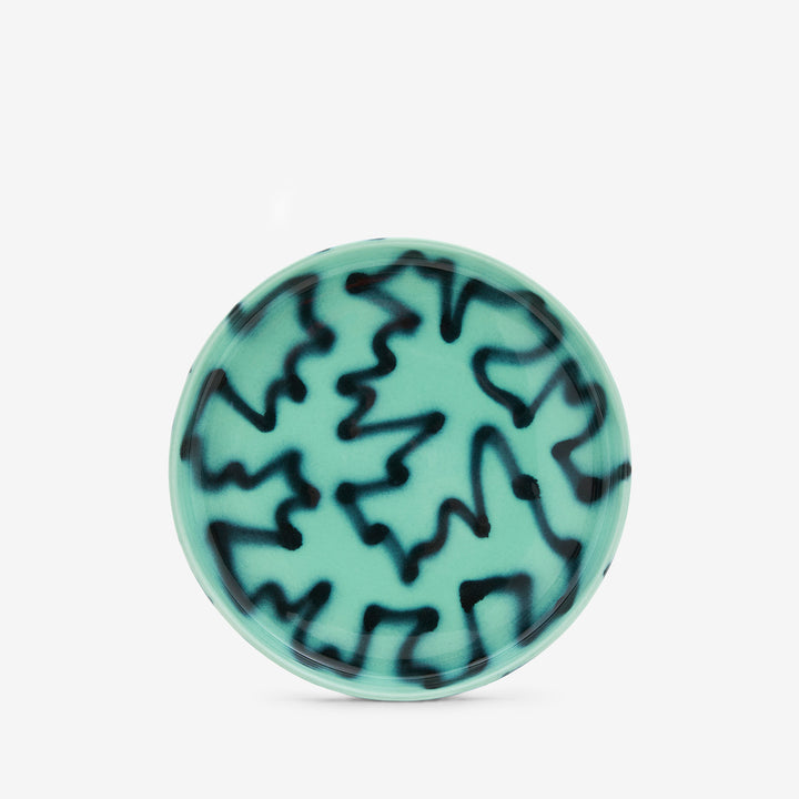 Baby Plate Green Pizza Front