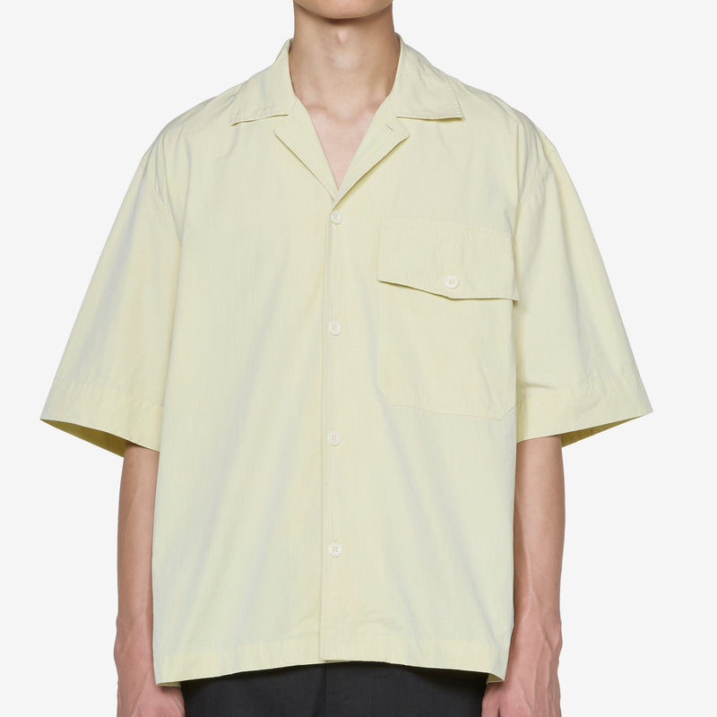 MHL. Short Sleeve Flap Pocket Shirt Pale Yellow