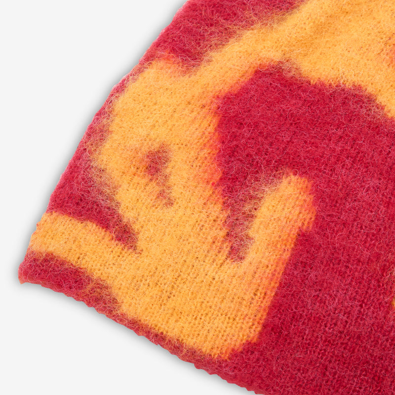 Mohair Burly Runningman Beanie Burnt Orange Headwear