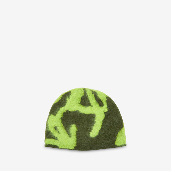 Mohair Burly Runningman Beanie Chartreuse Headwear